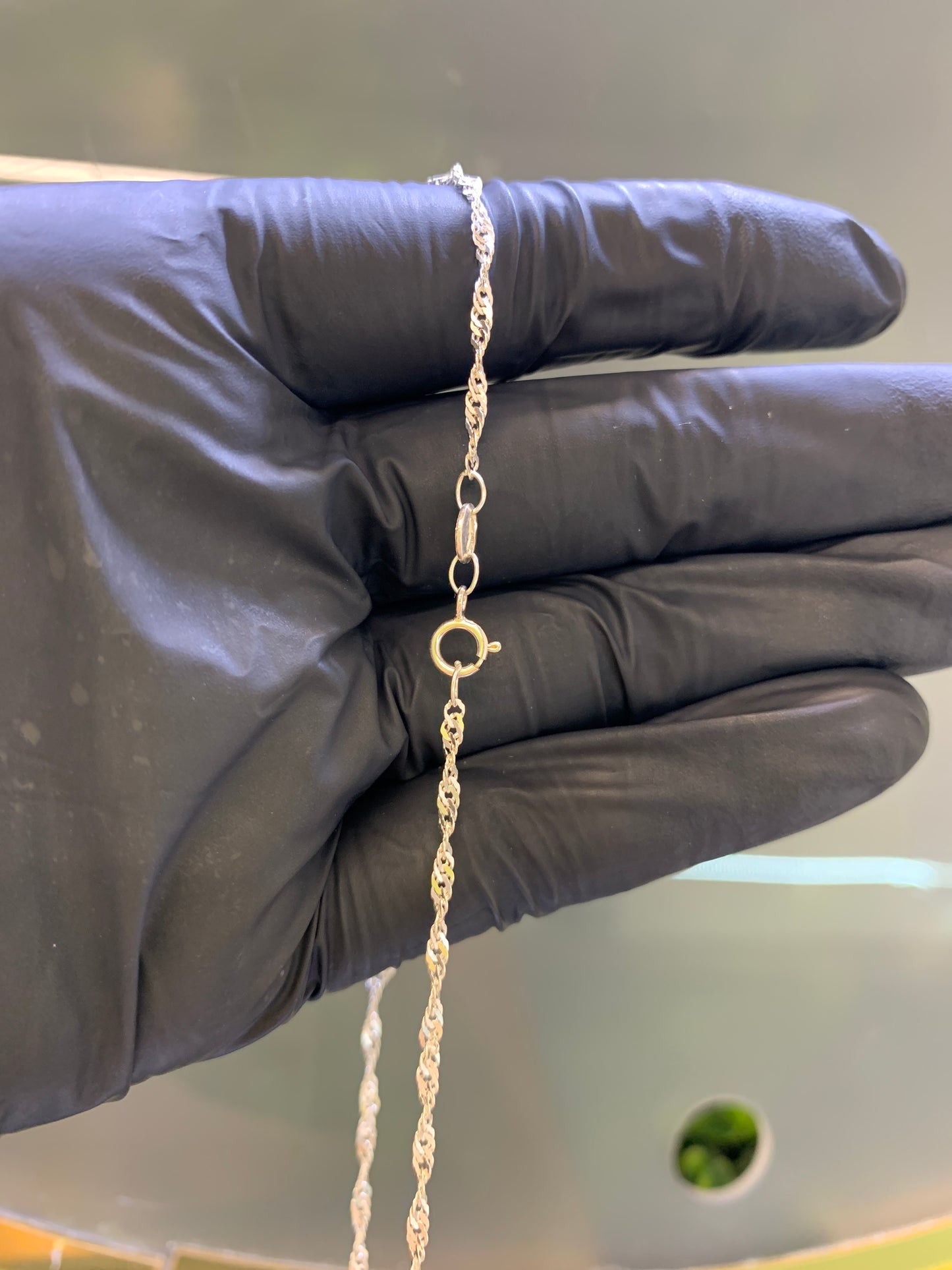 Cadena plata singapur 45 cm
