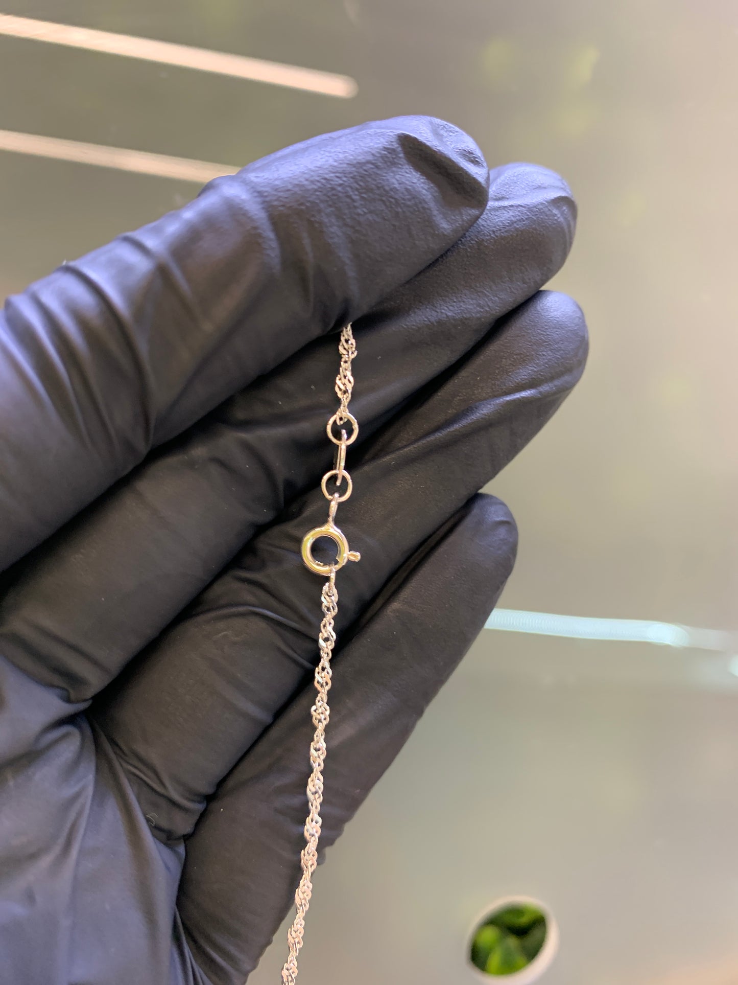 Cadena plata Singapur 45cm