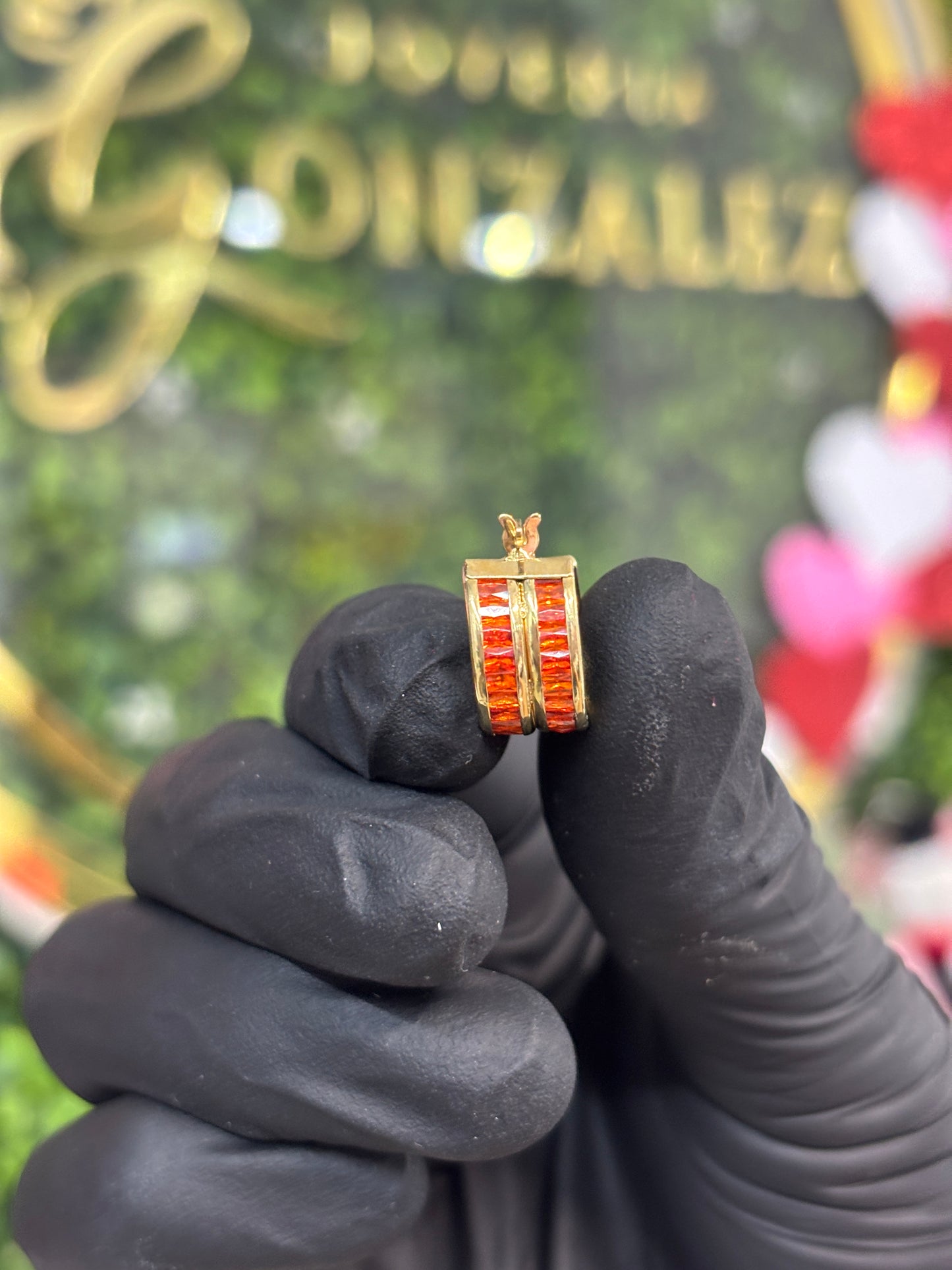 Arracada de oro 10k