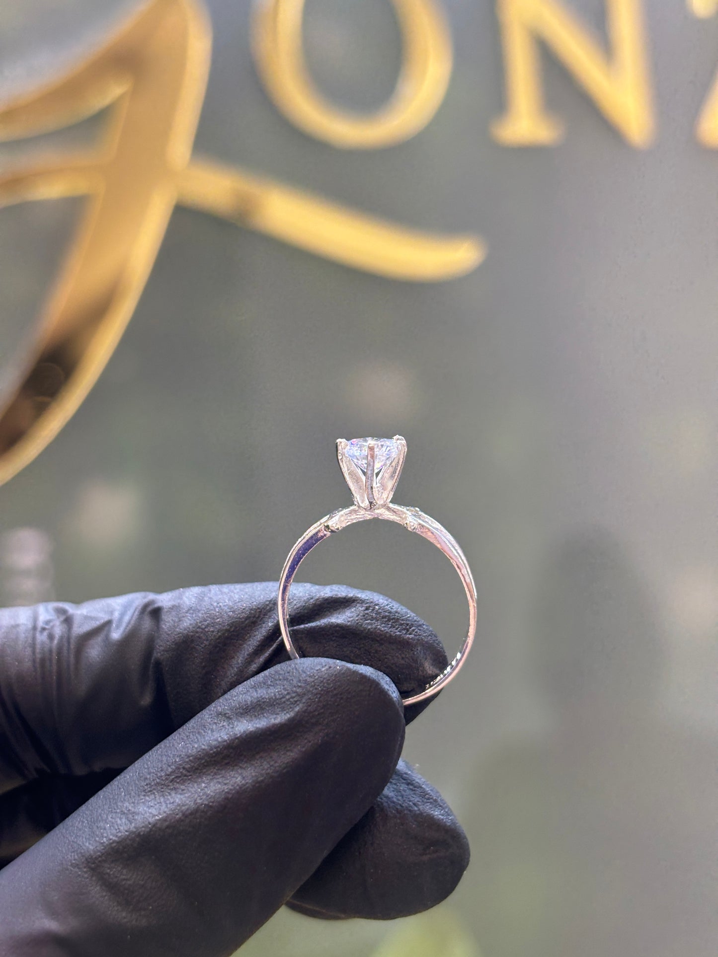 Anillo plata solitario 925