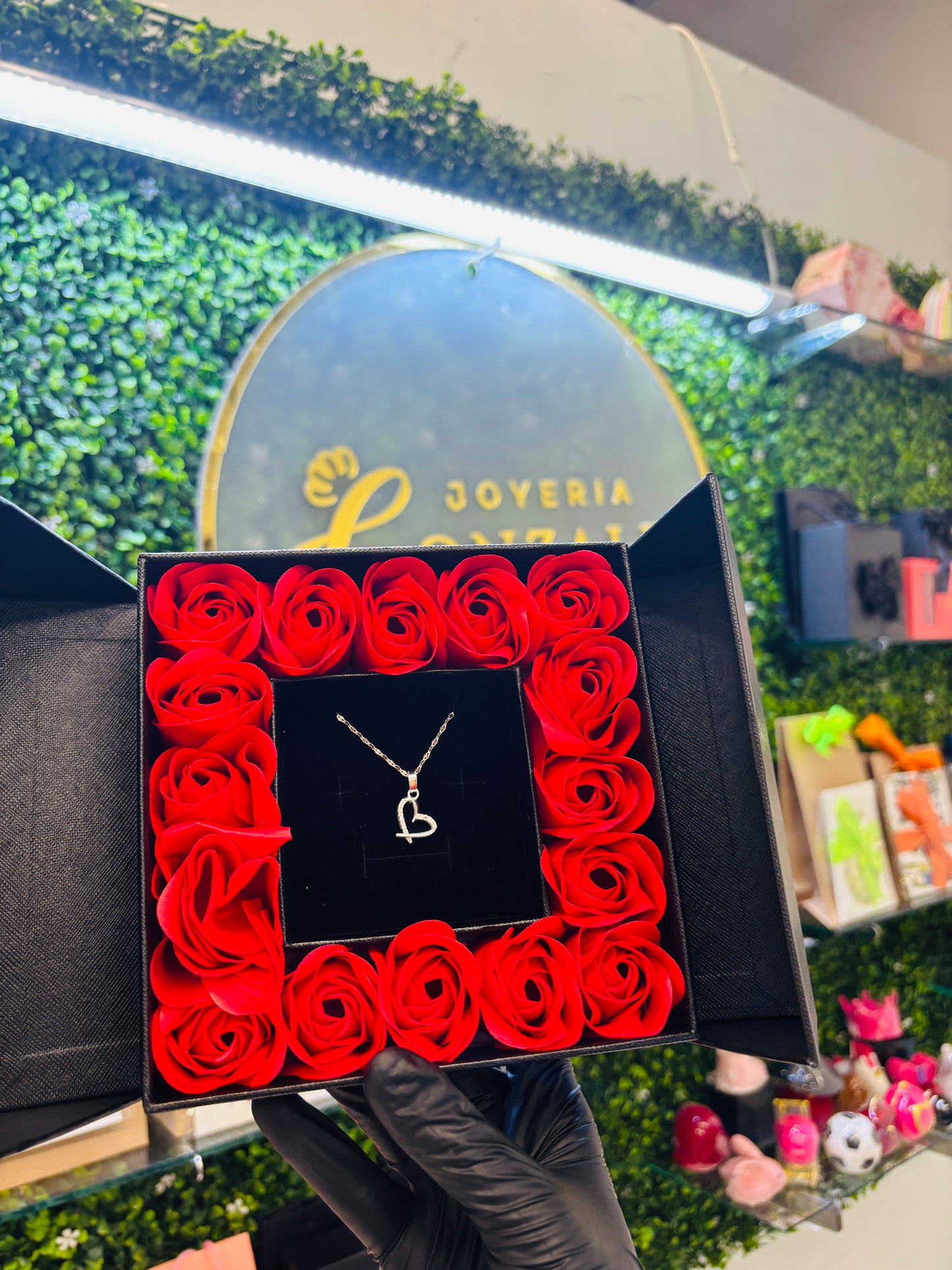 Estuche corazón plata