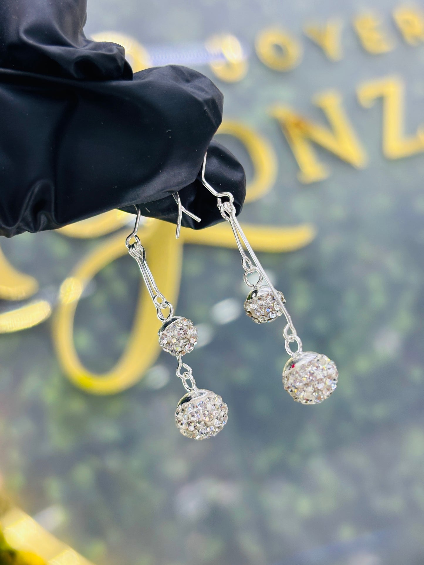 Arete largo plata