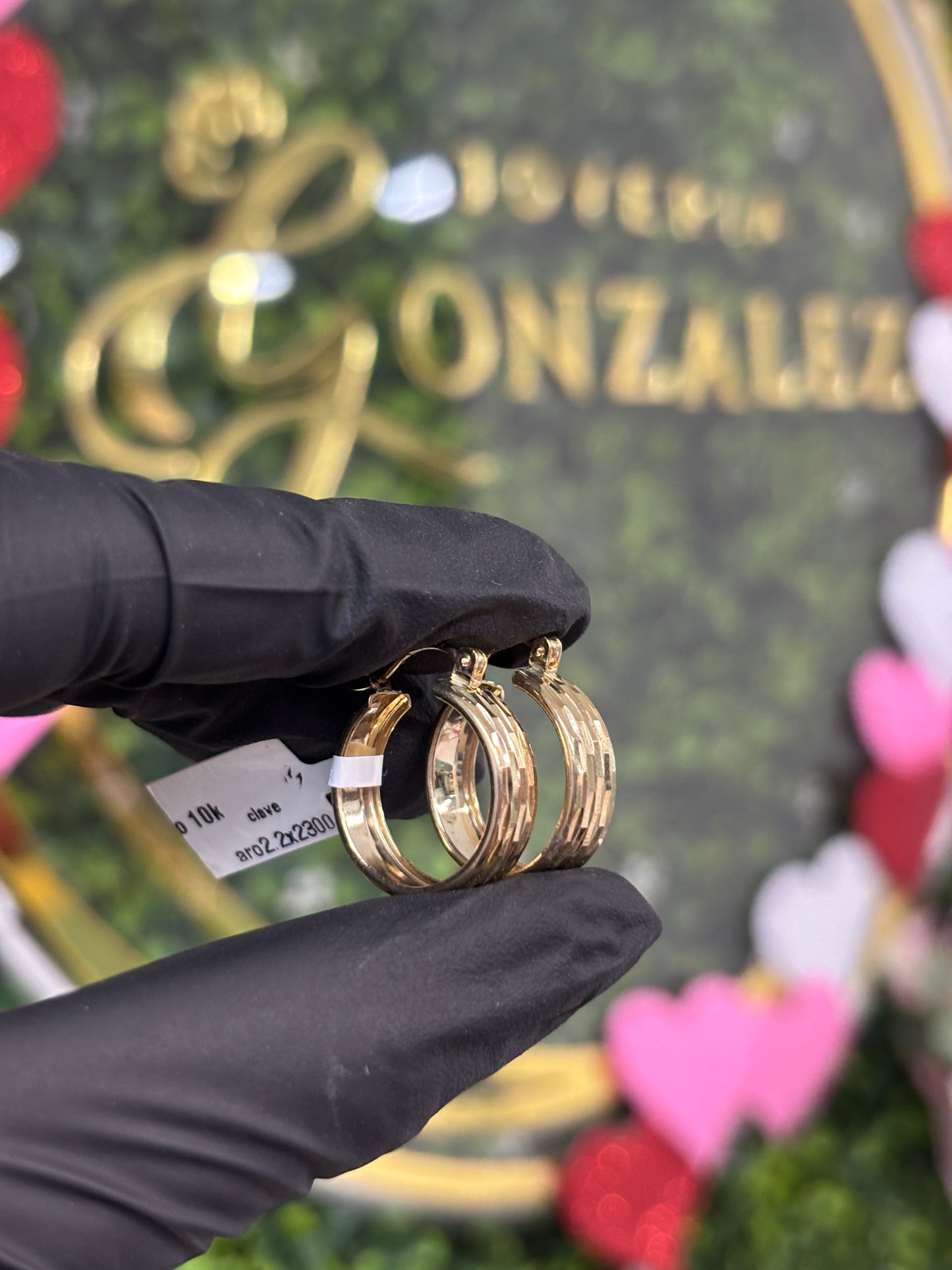 Arracada oro 10k