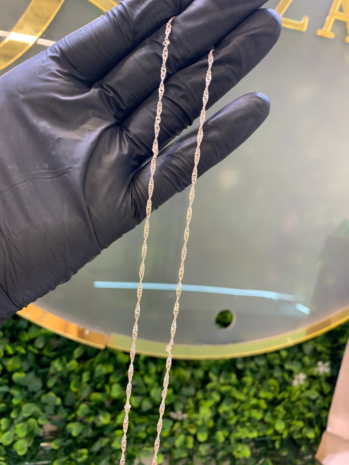 Cadena plata singapur 45 cm