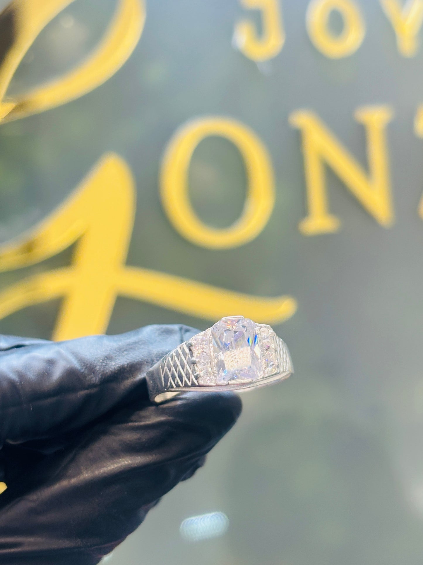 Anillo plata 925 cuadro