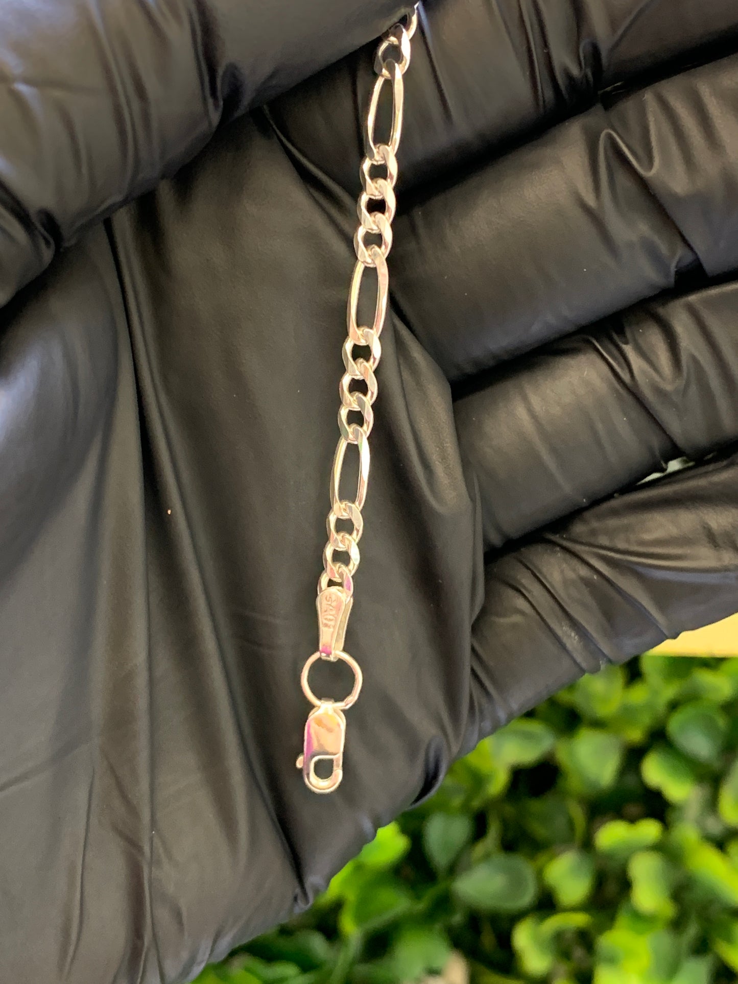 pulso de plata Cartier liso 15cm