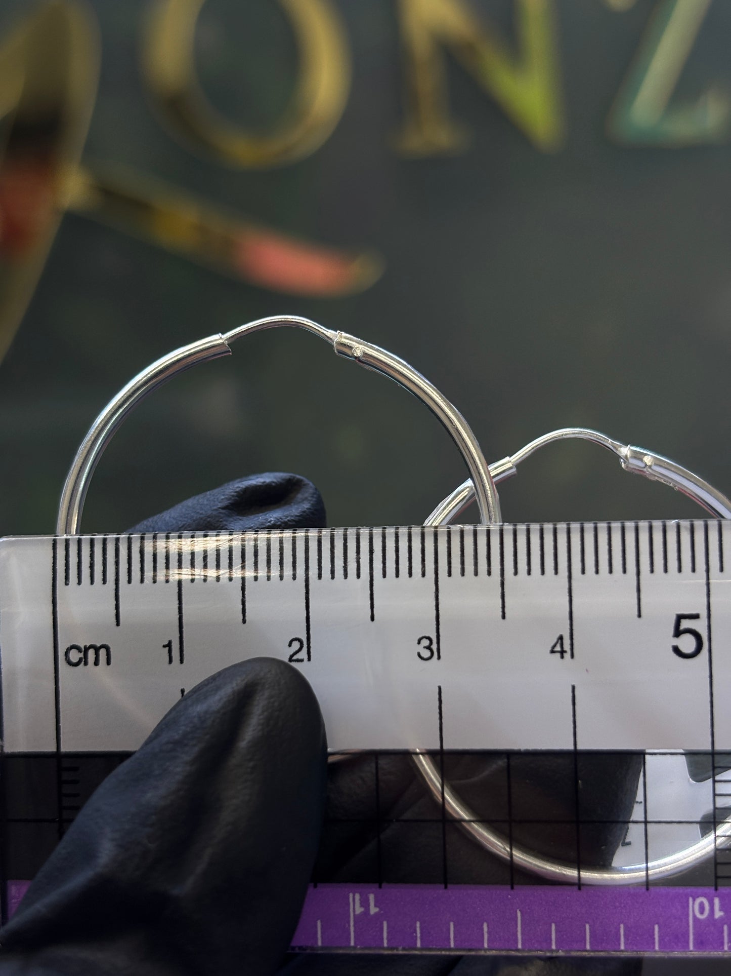 Arracada plata 3.5cm