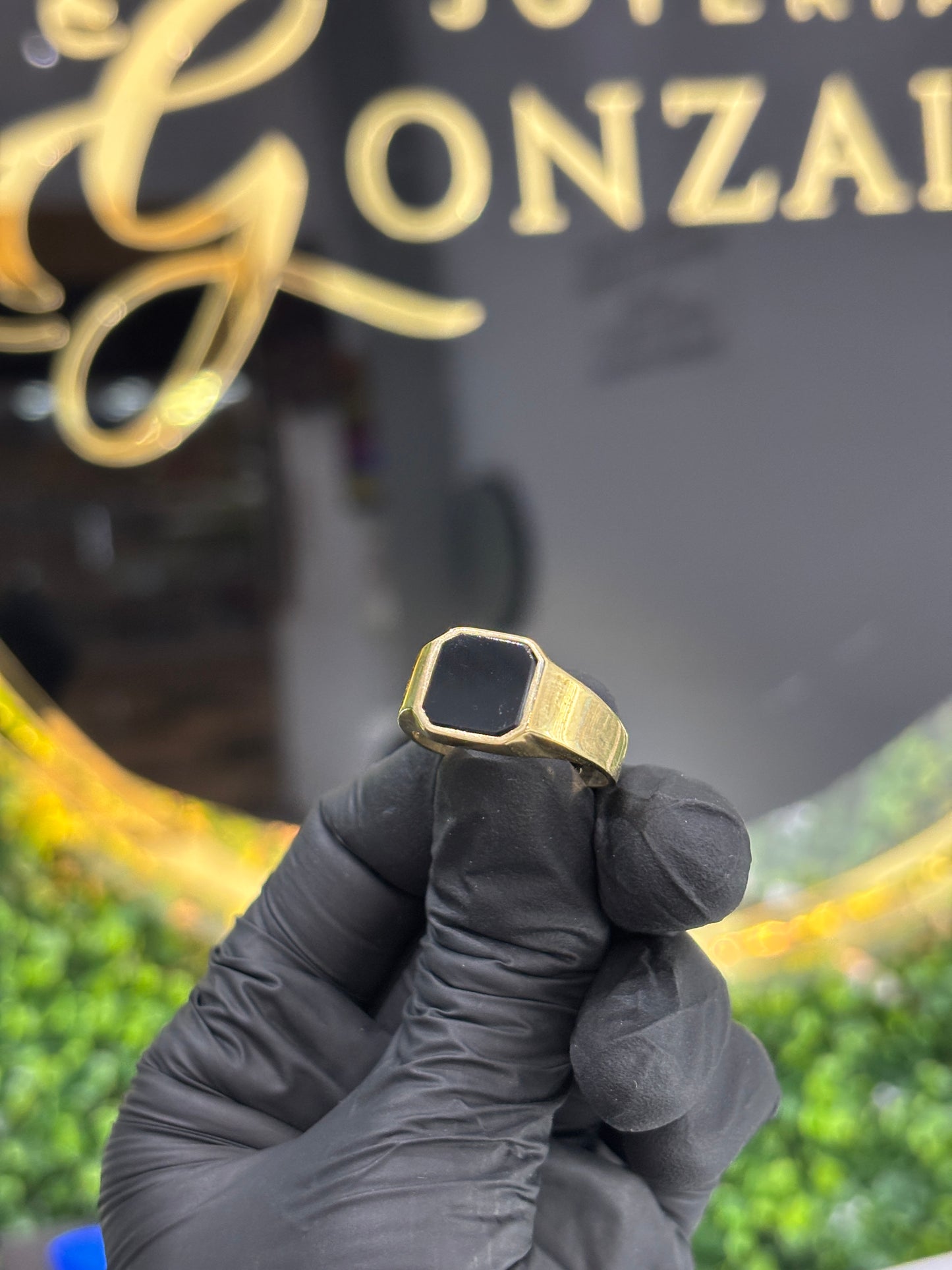 Anillo oro 10k caballero