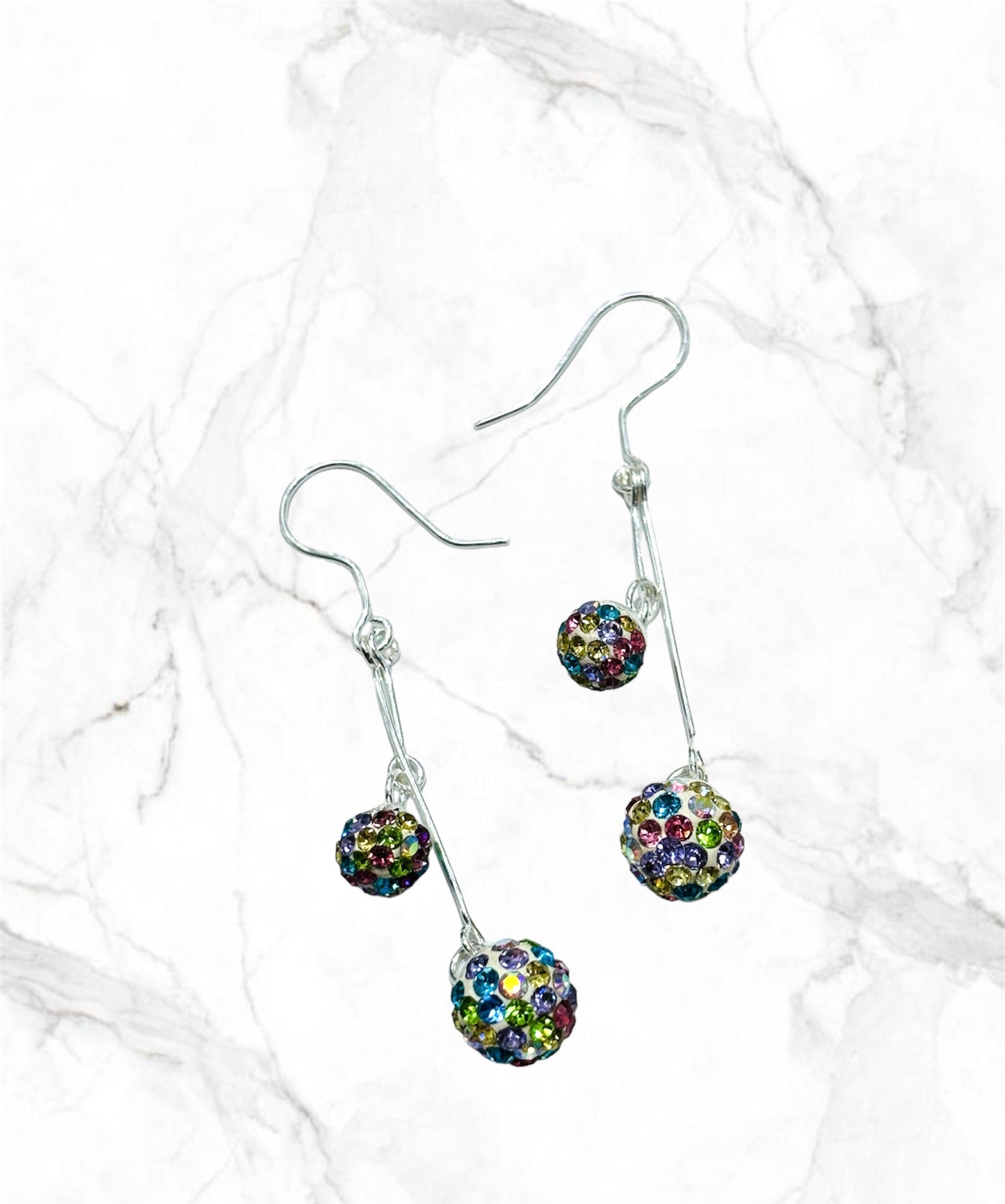 Arete largo plata