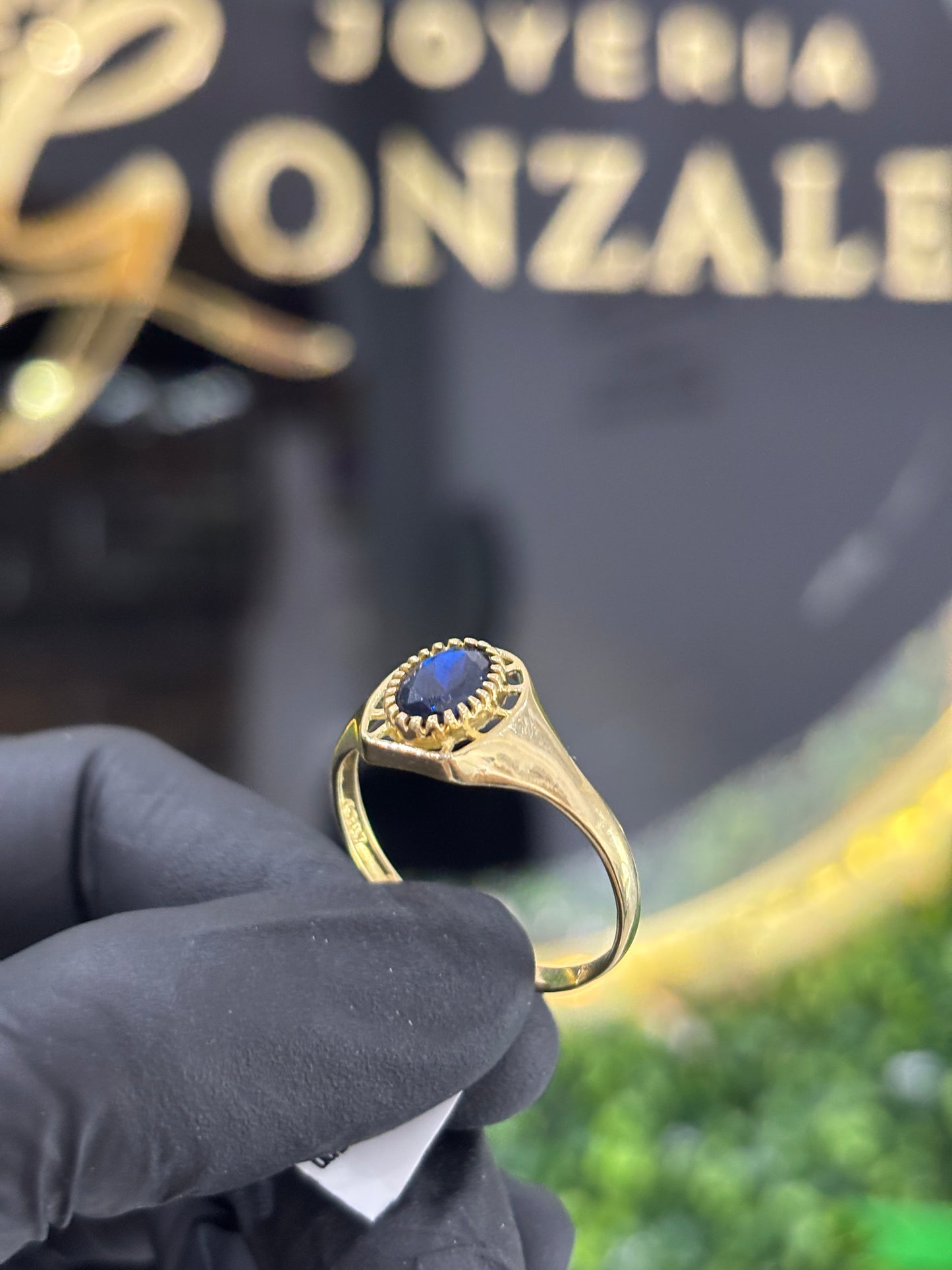 Anillo oro 10k caballero