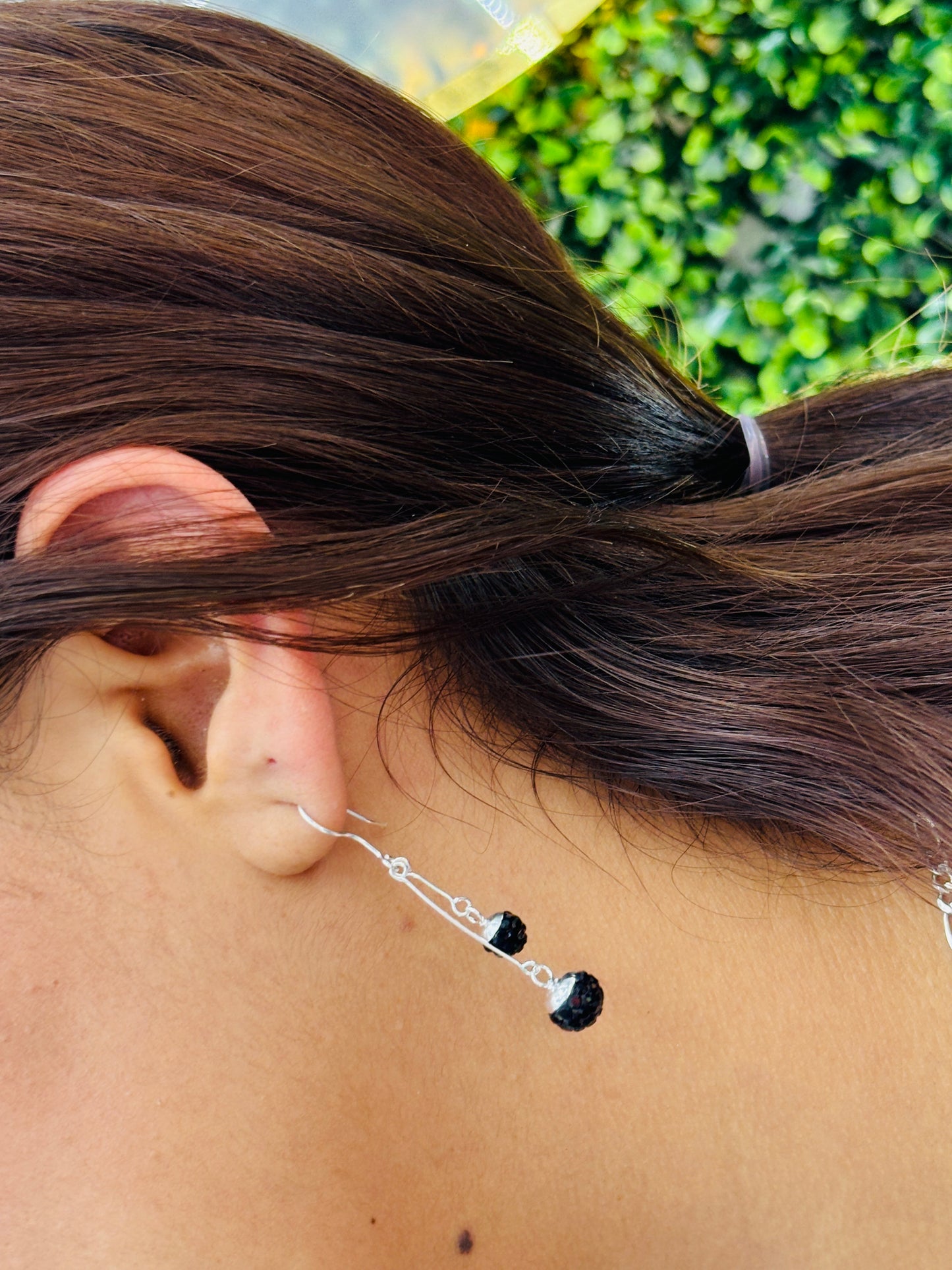 Arete largo plata