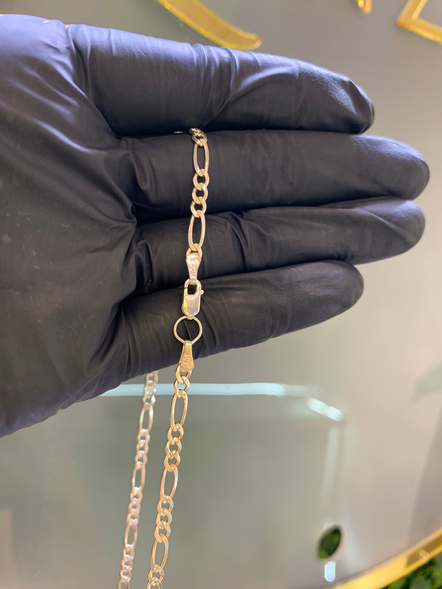 Cadena plata cartier diamantada 45 cm