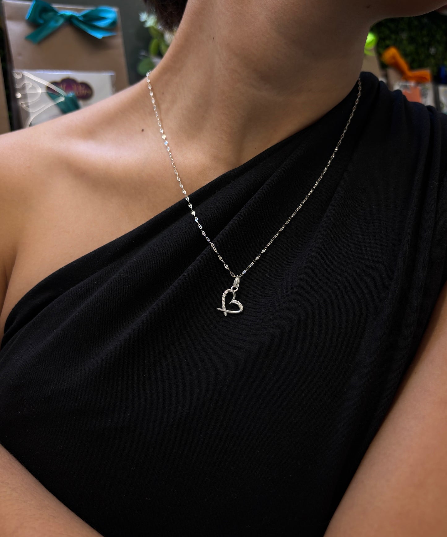 Estuche corazón plata