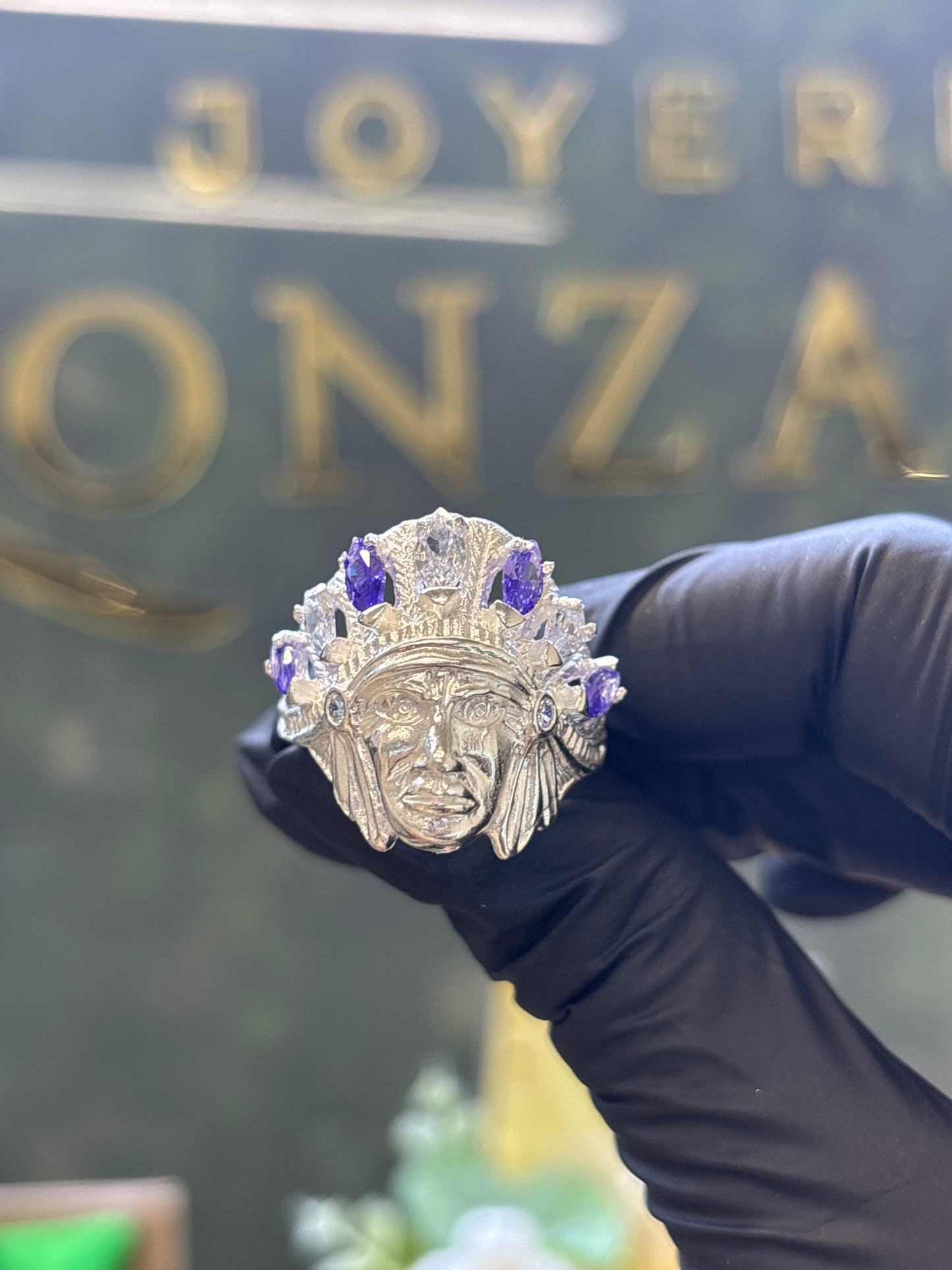 Anillo de indio plata
