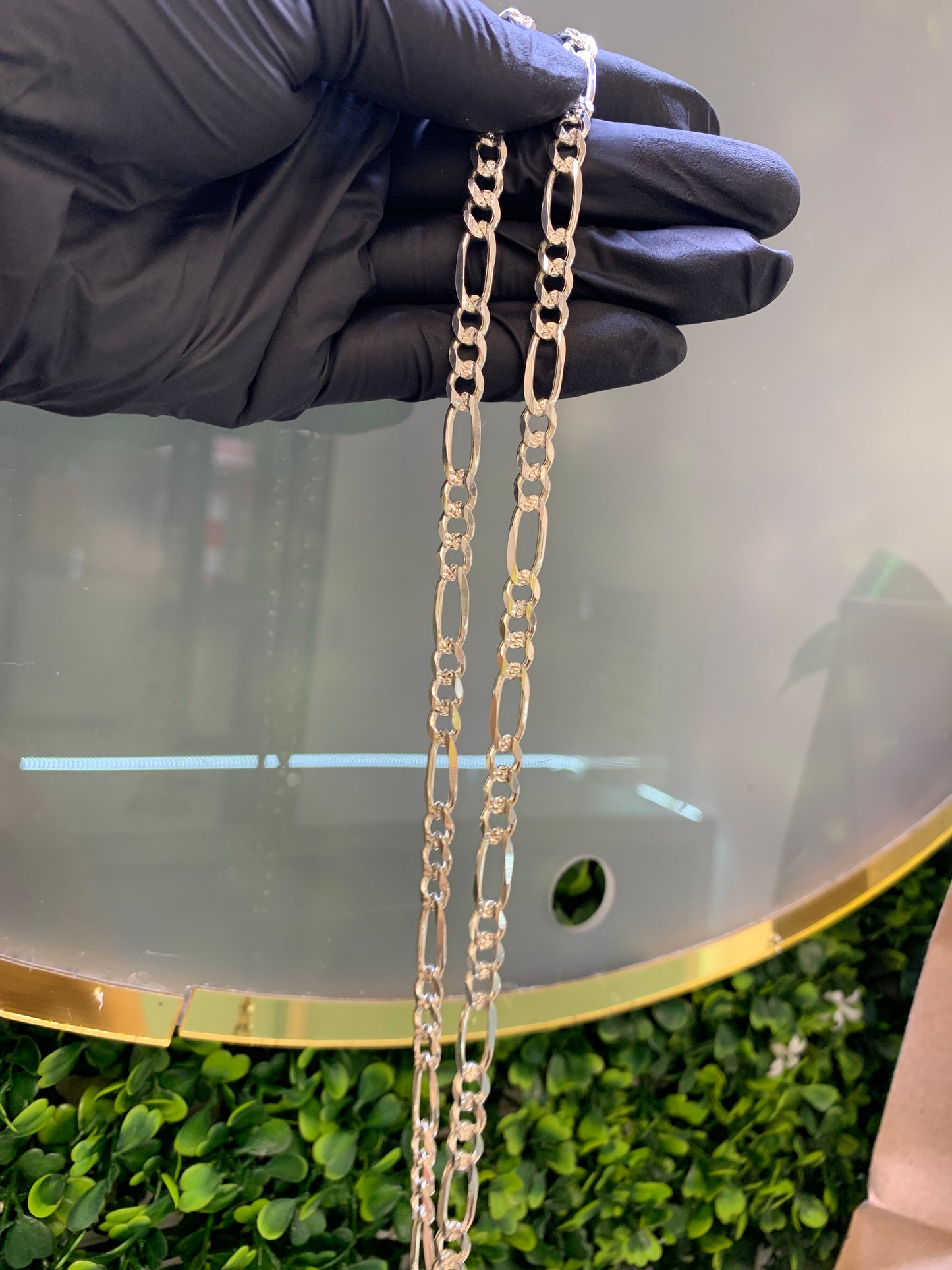 Cadena plata cartier diamantada 60 cm