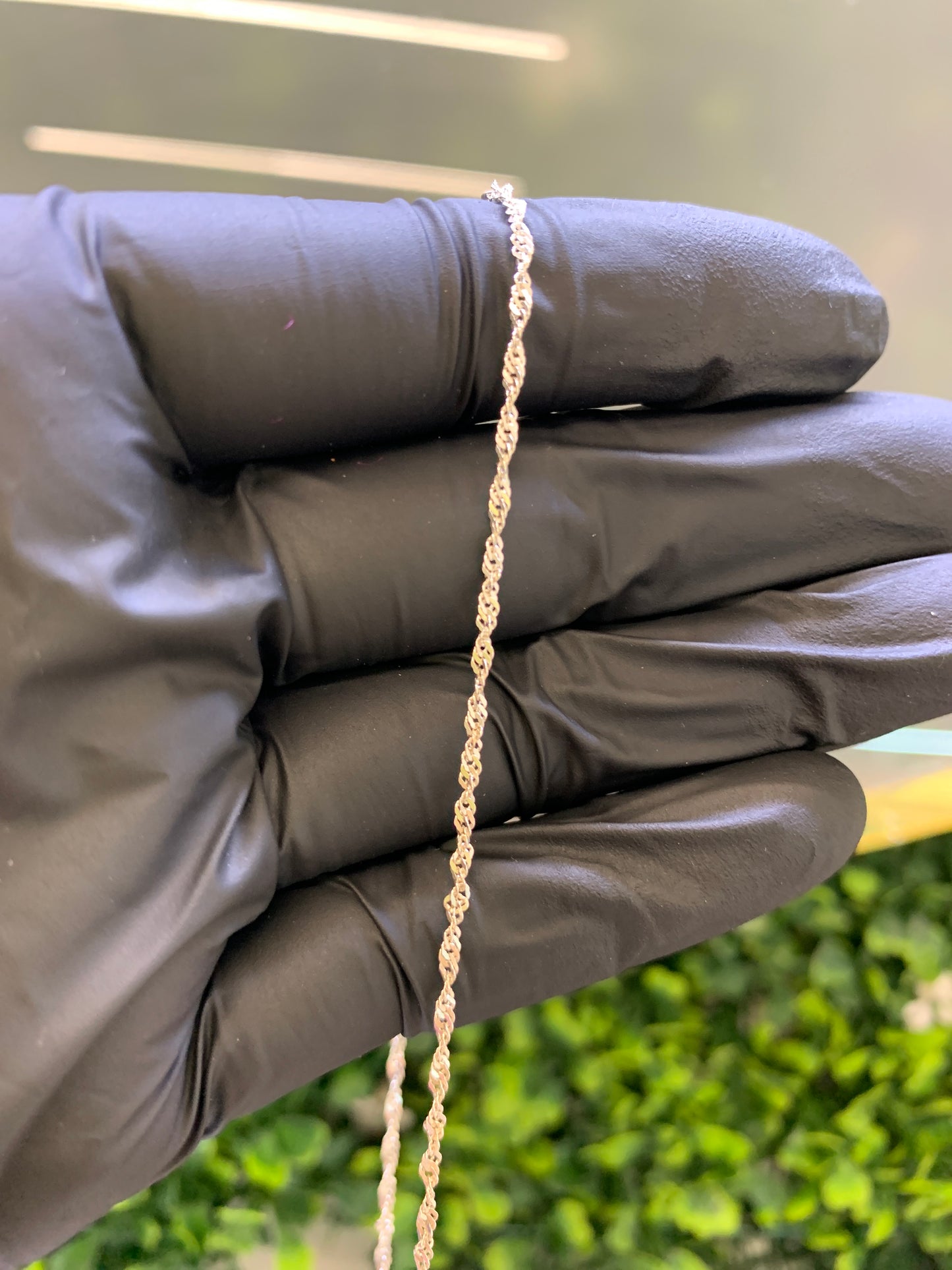 Cadena plata Singapur 55cm