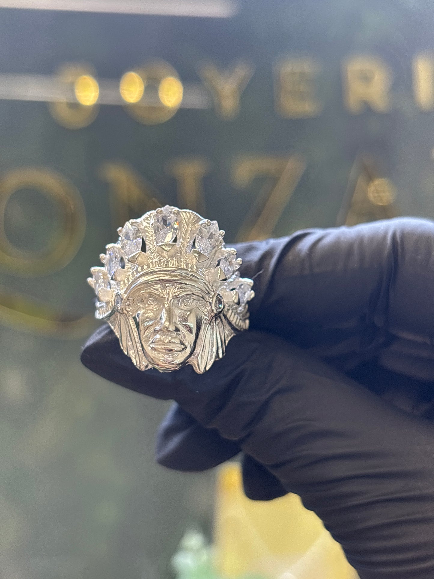 Anillo de indio plata