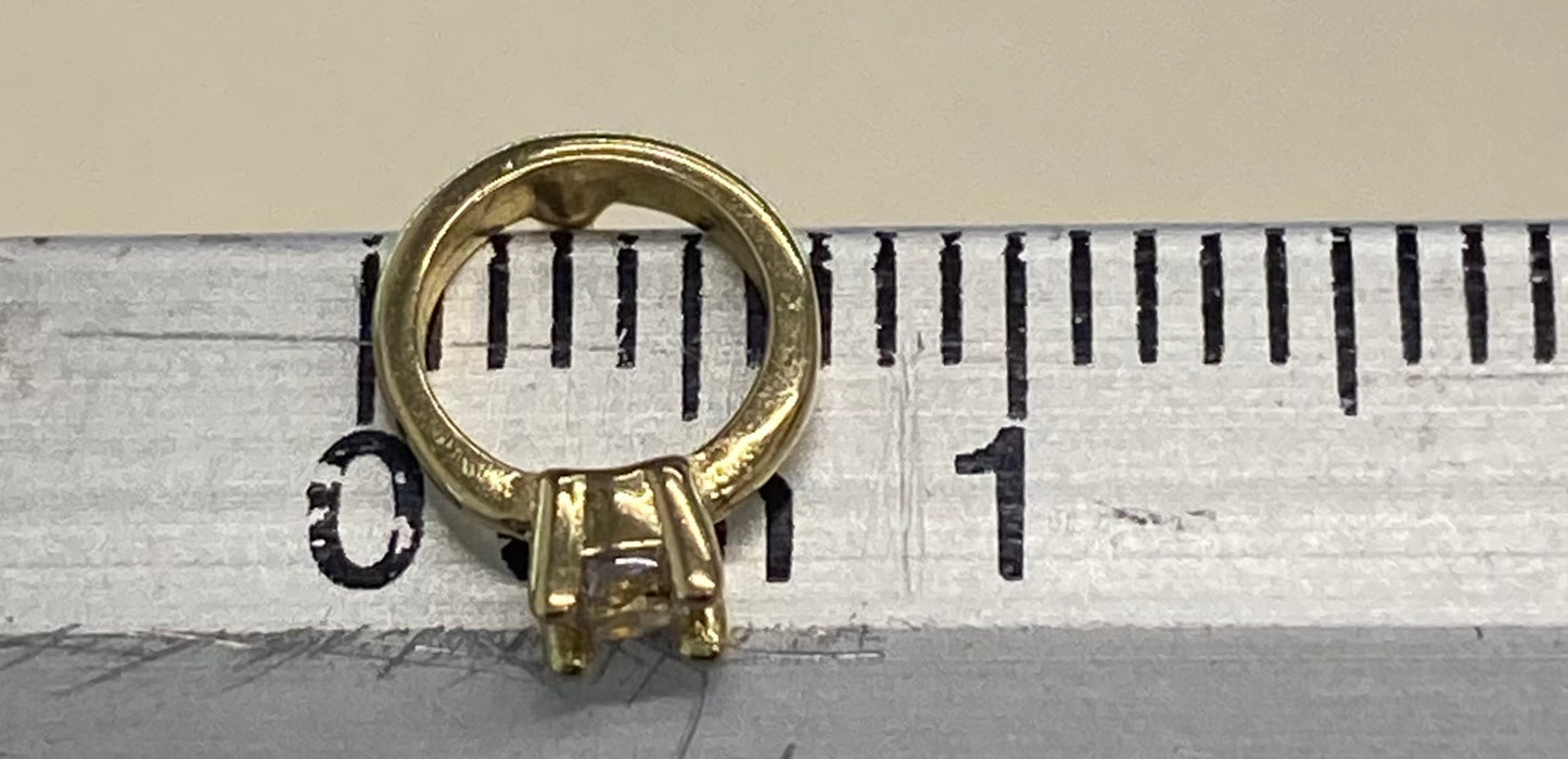 Broquel oro 10k anillo