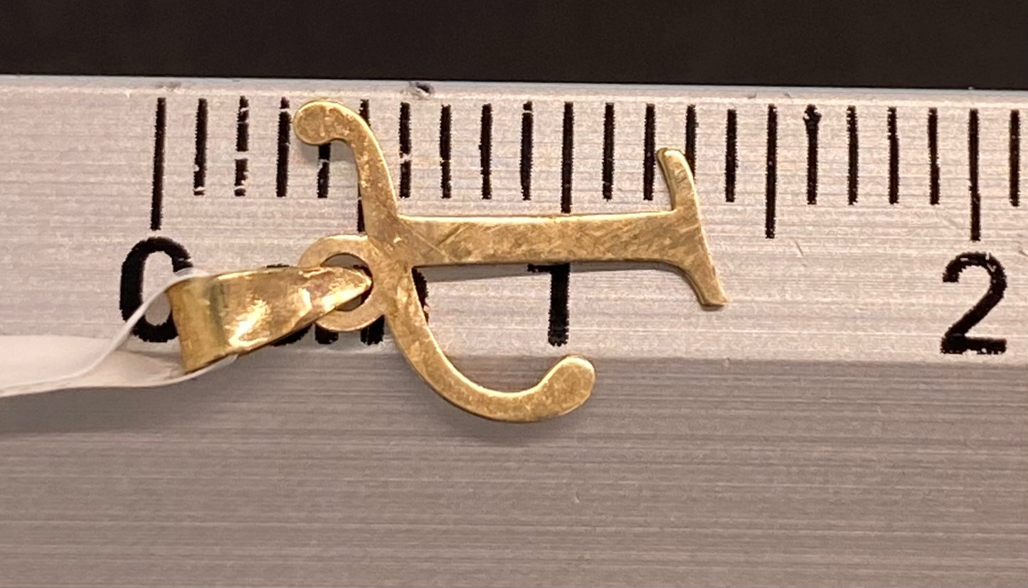 Dije oro 10k inicial “T”