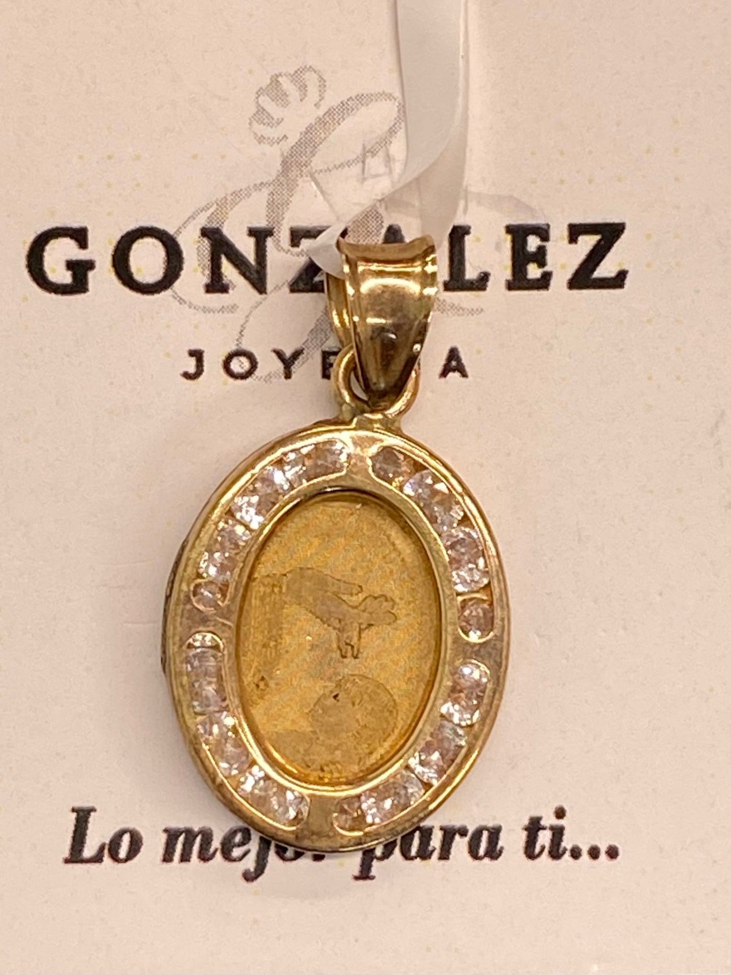 Dije de oro 10k medallita de bautizo