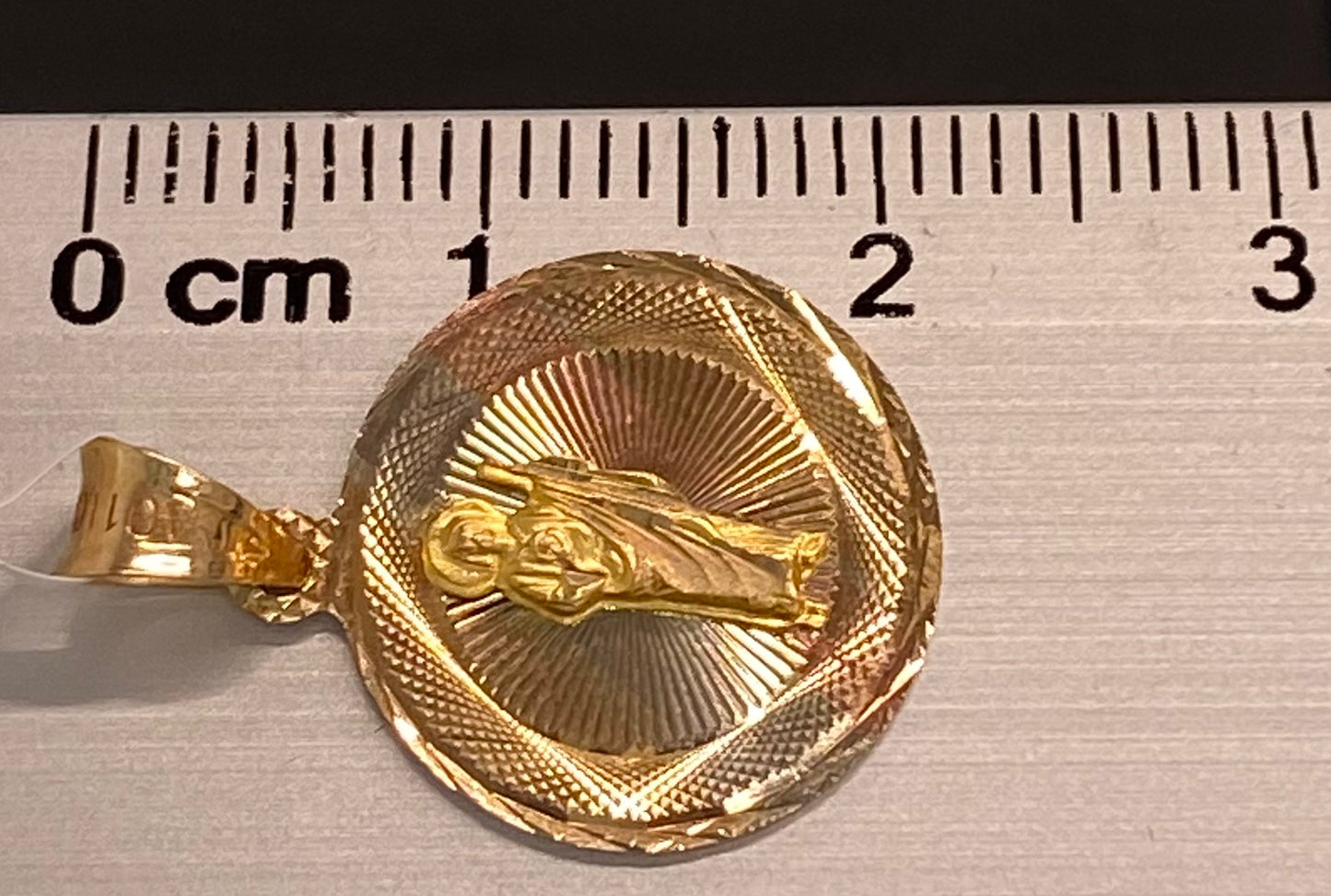 Dije oro florentino 10k medallita de San Judas Tadeo