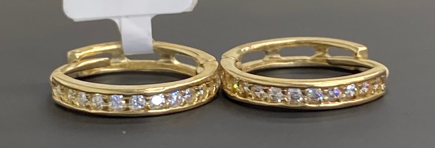 Arracadas oro 10k blancas