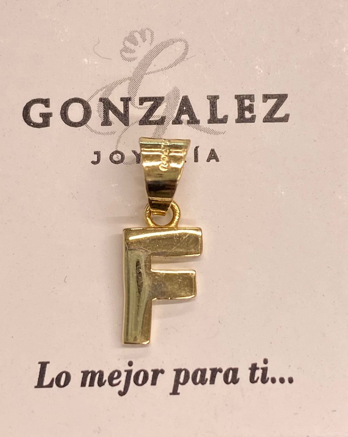 Dije oro 10k inicial “F”