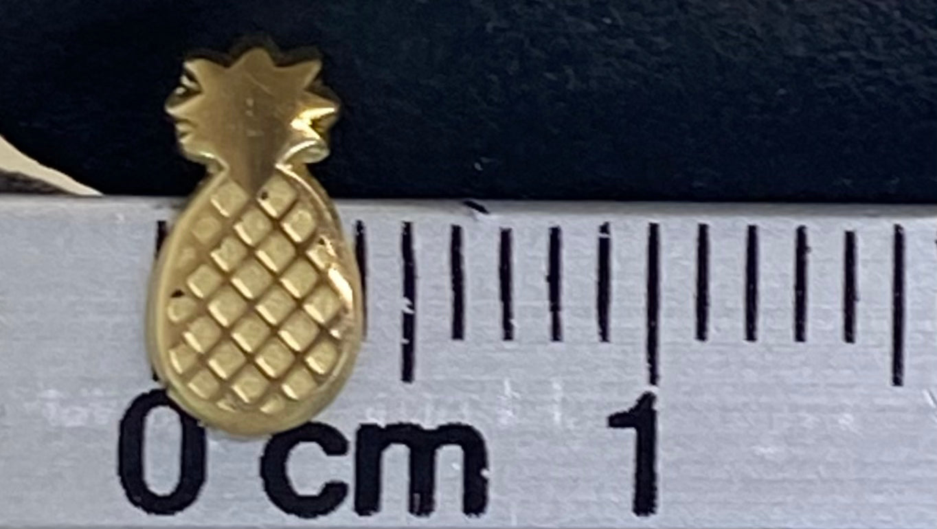 Broquel oro 10k piña