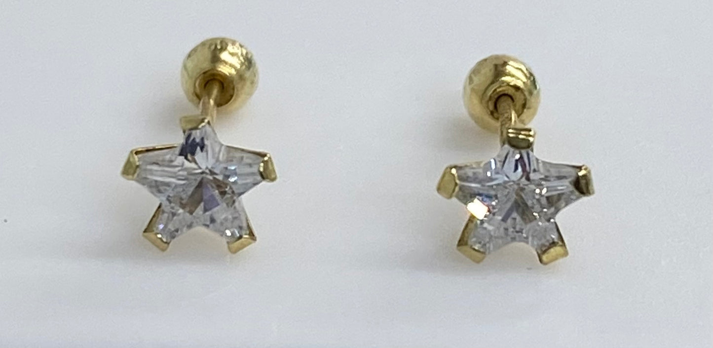 Broquel oro 10k estrella