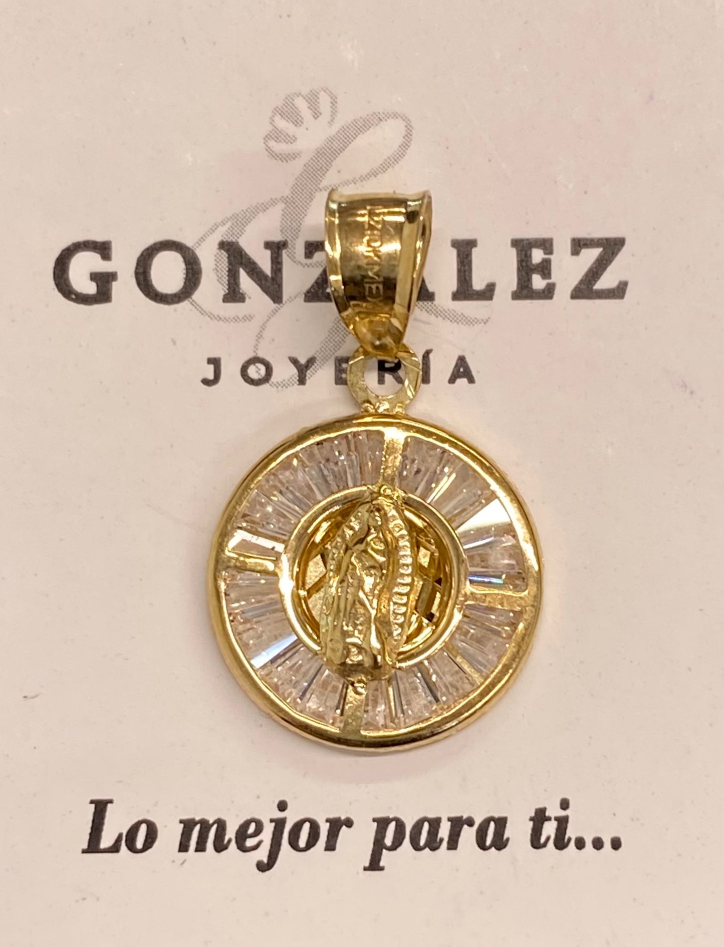 Dije oro 10k Virgencita de Guadalupe