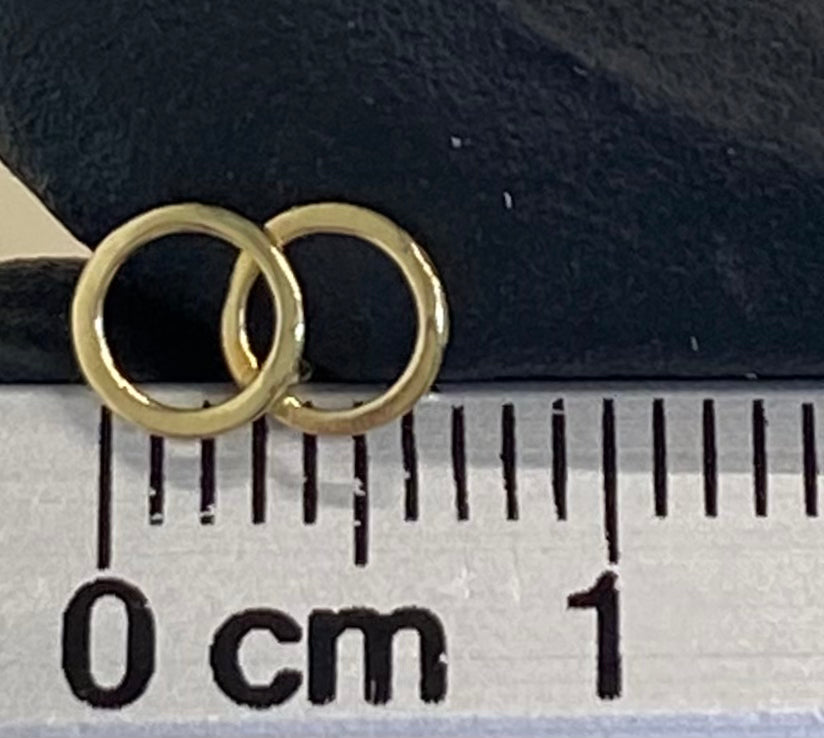 Broquel oro 10k doble aro