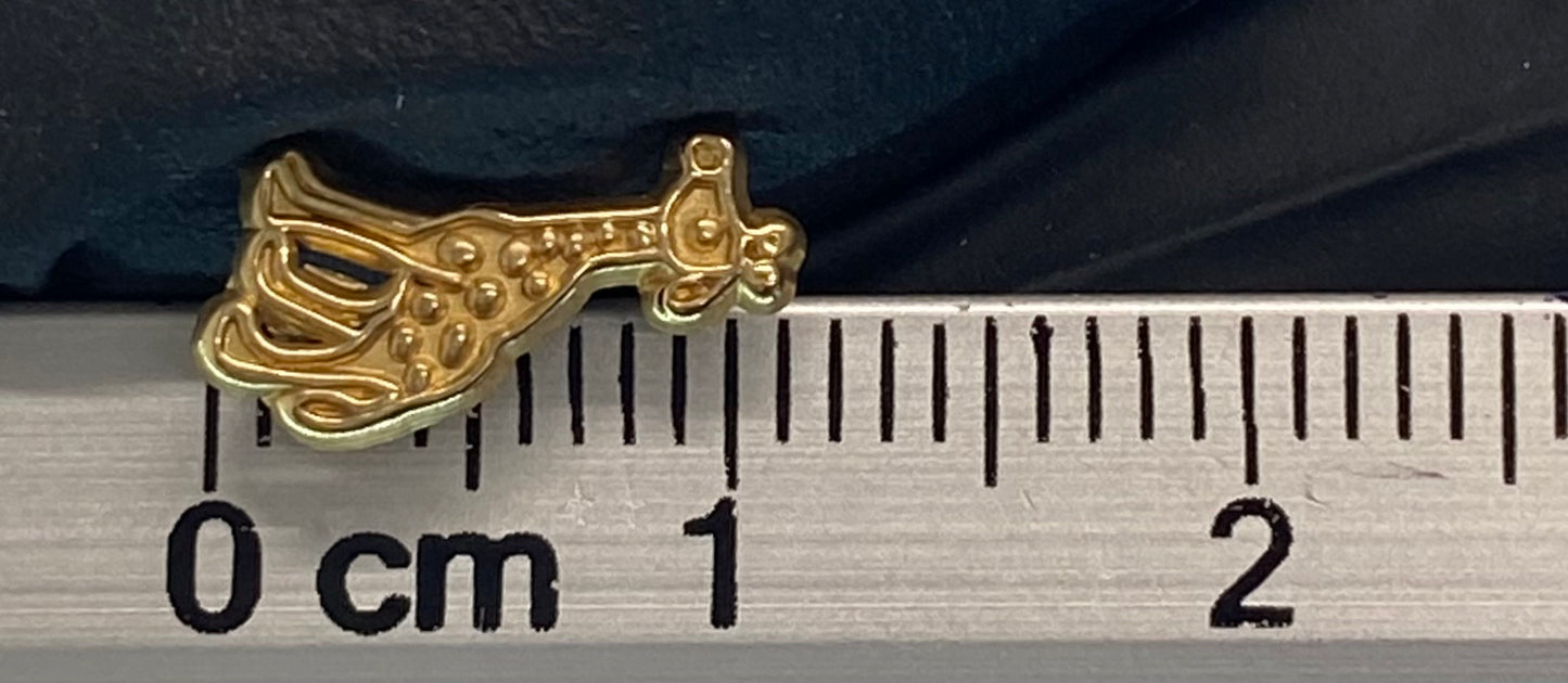 Broquel oro 10k jirafa