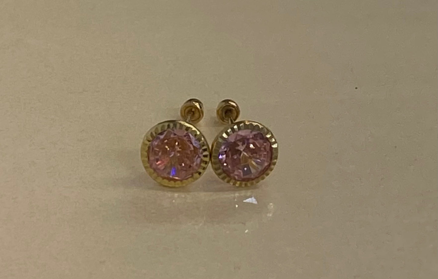 Broquel de oro 10k rosa