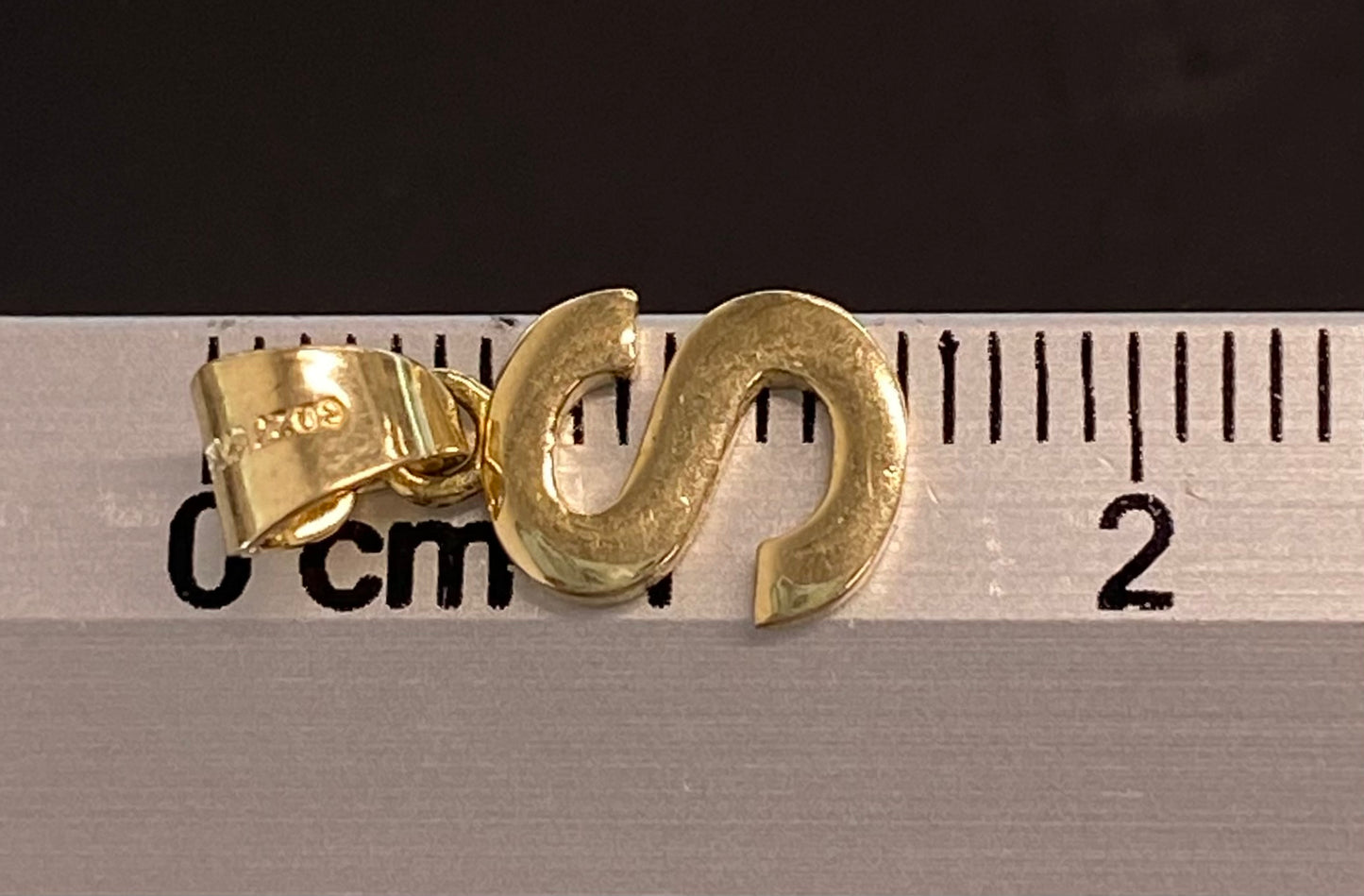 Dije oro 10k inicial “S”
