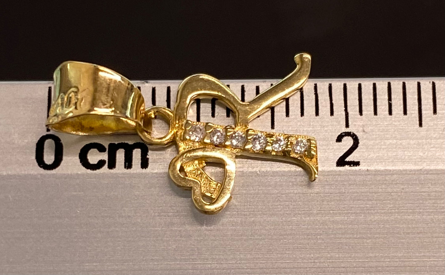 Dije oro 10k inicial “R”