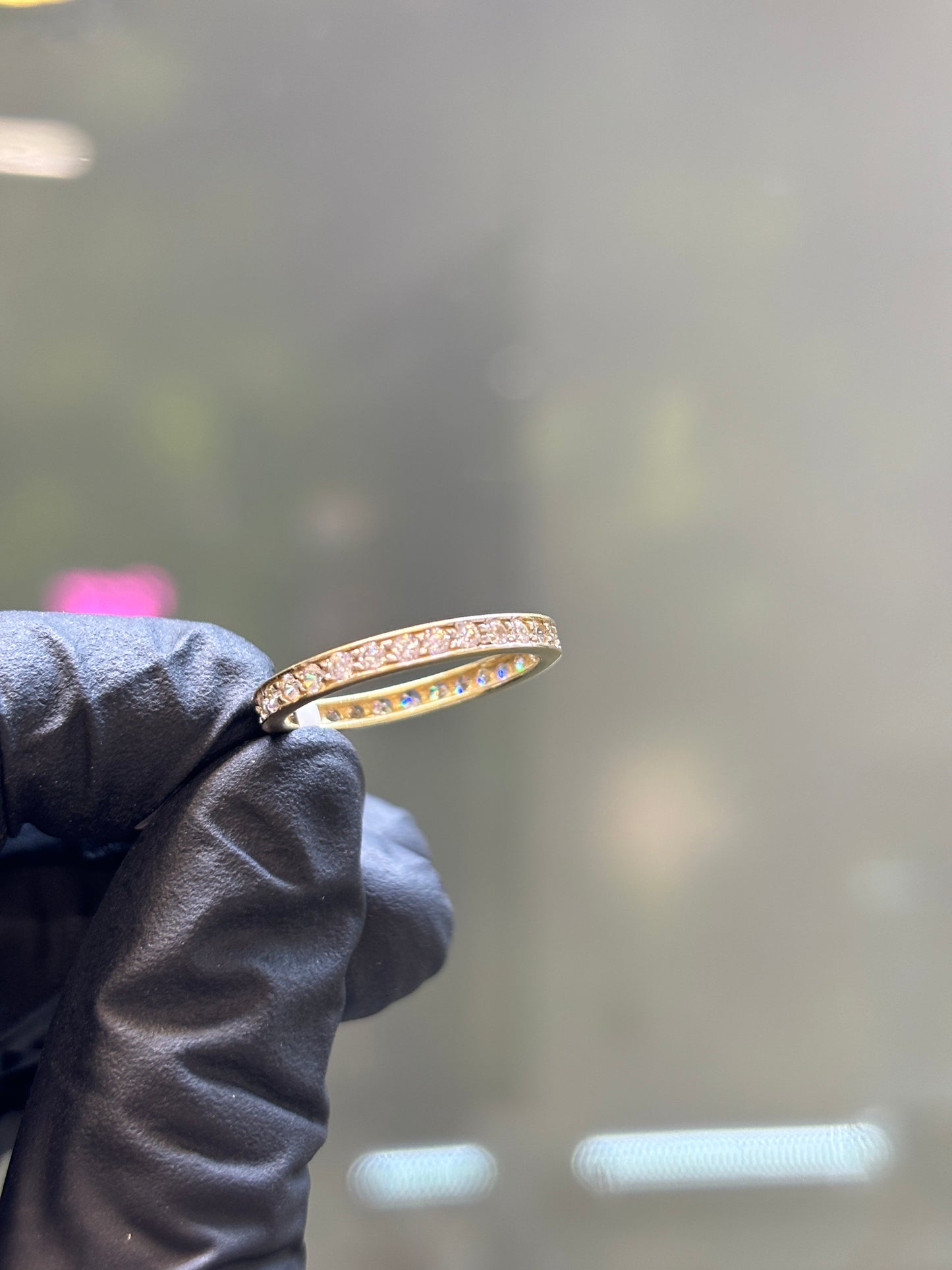 Anillo 10k churumbela blanca