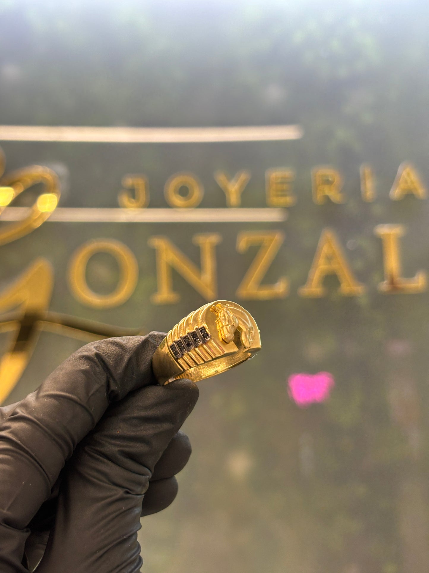 Anillo de oro 10k caballero