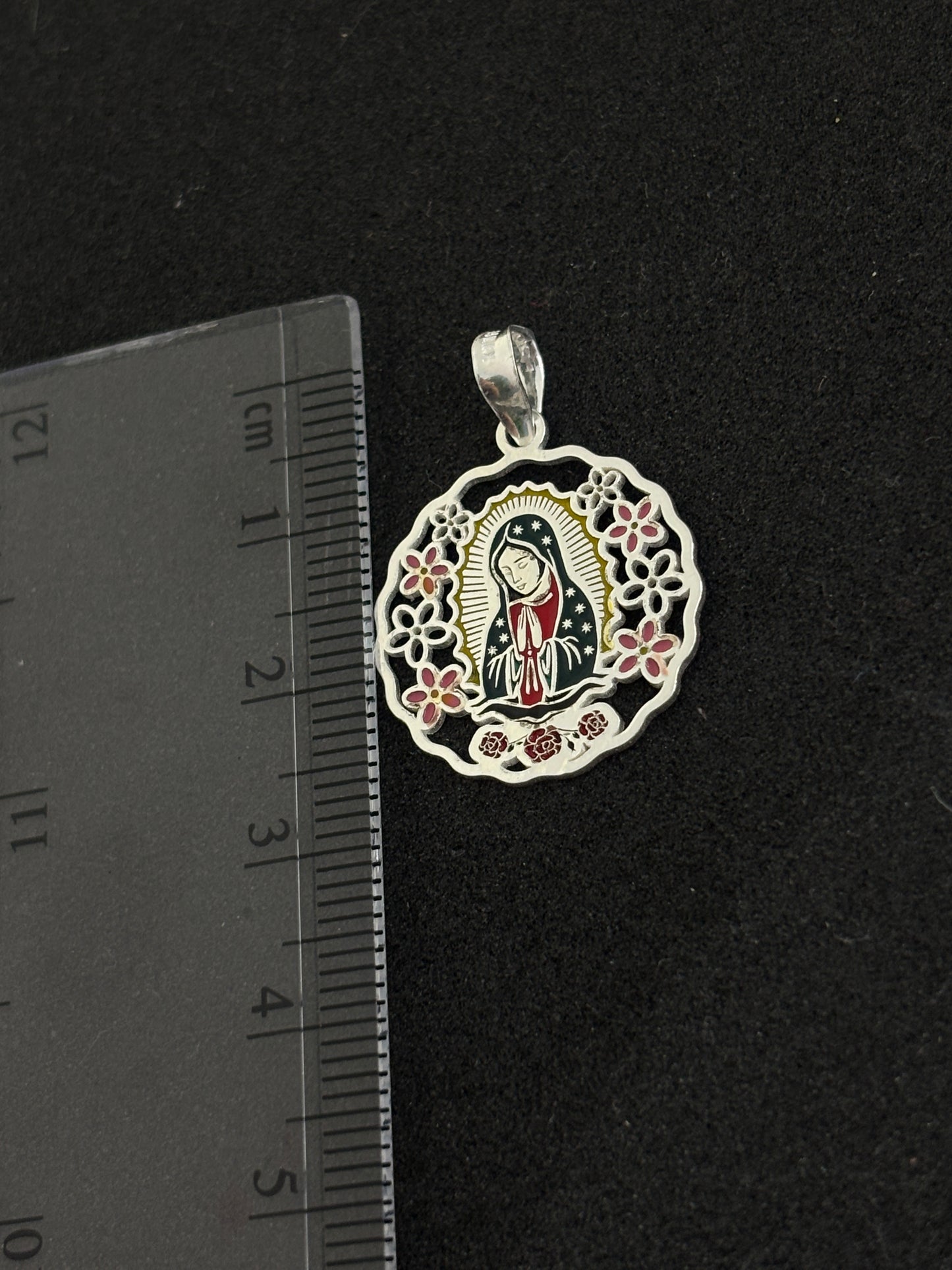 Medalla virgen Gpe plata