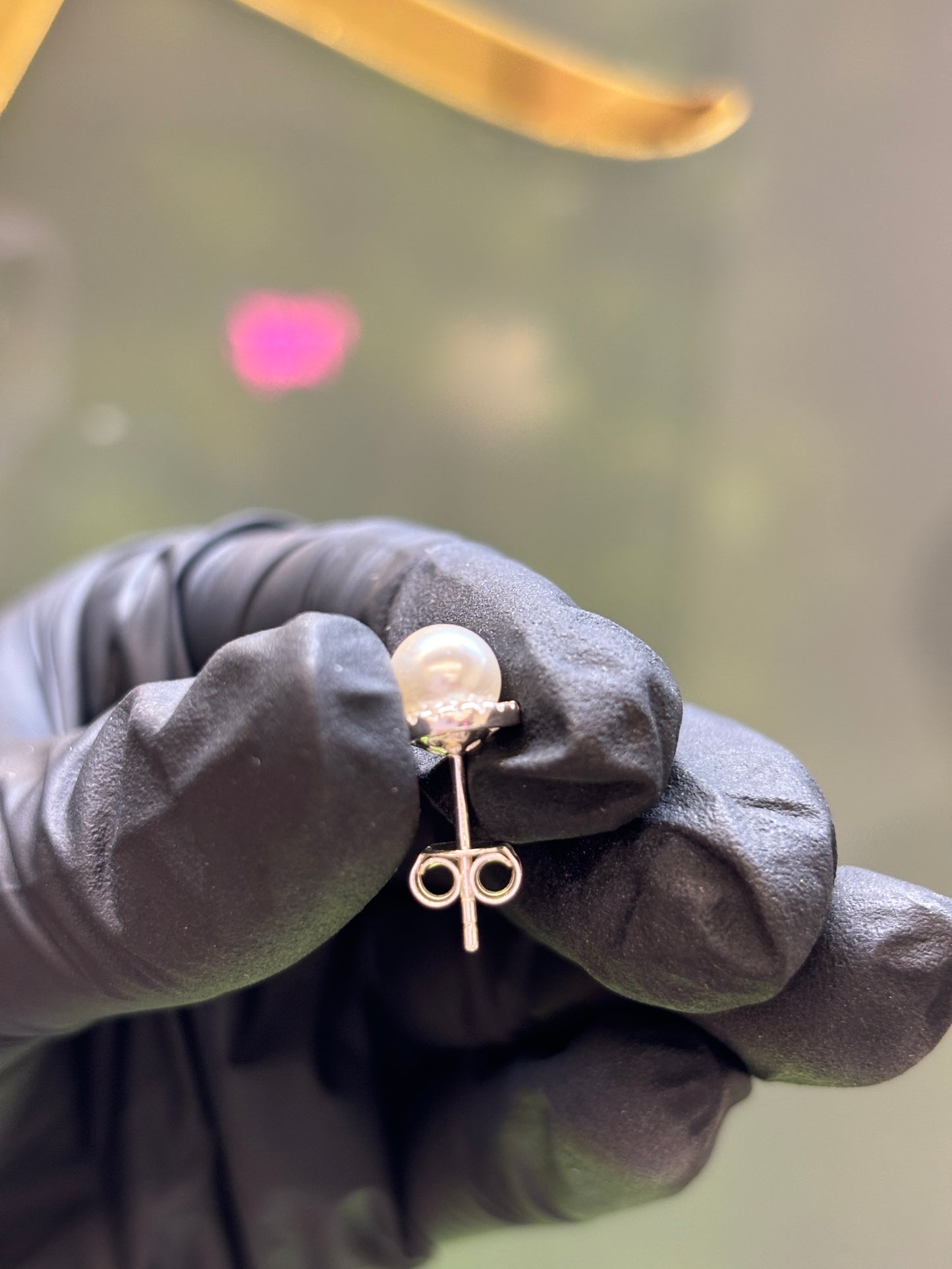 Broquel perlita en plata 925