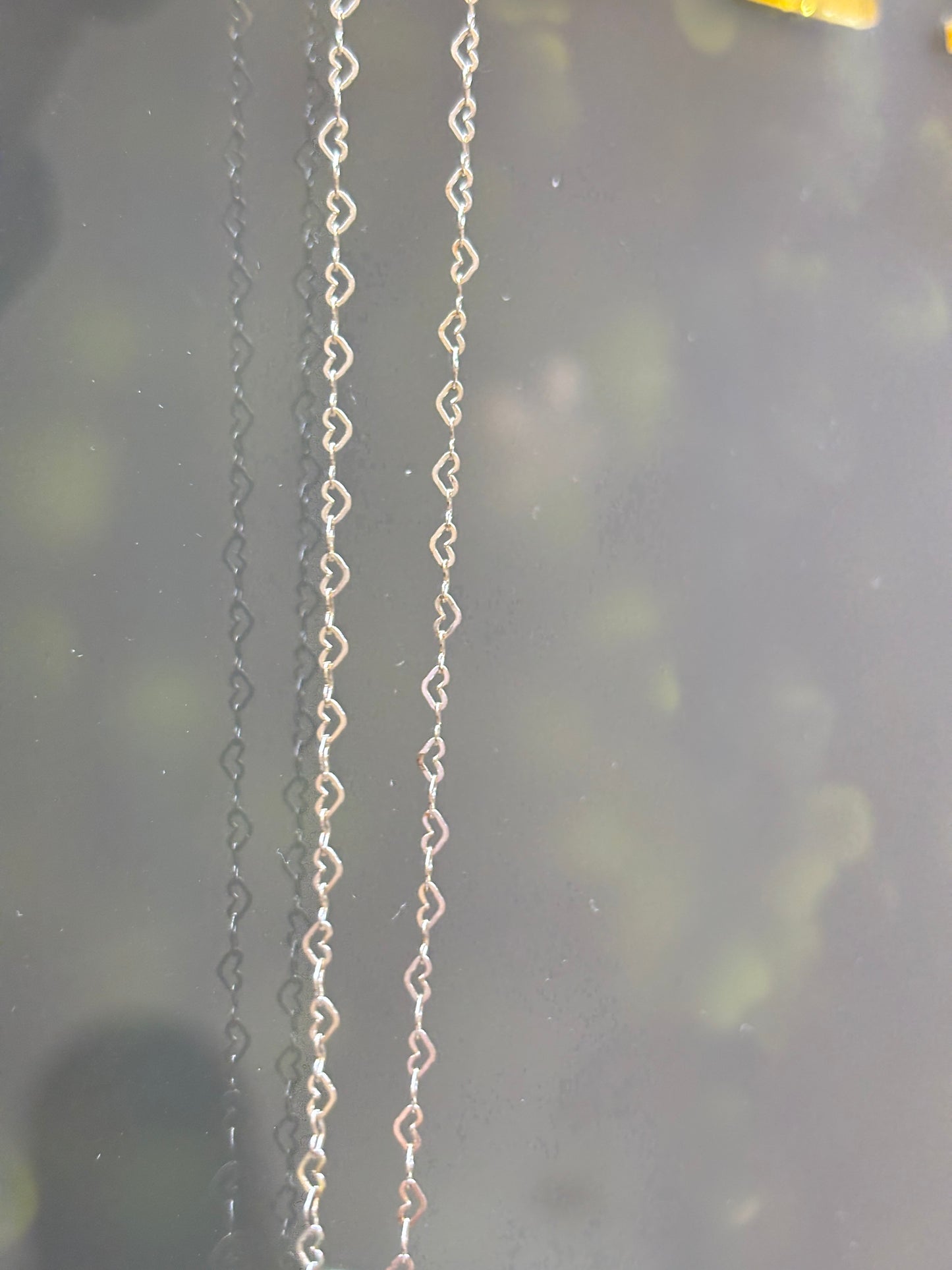 Cadena corazones plata