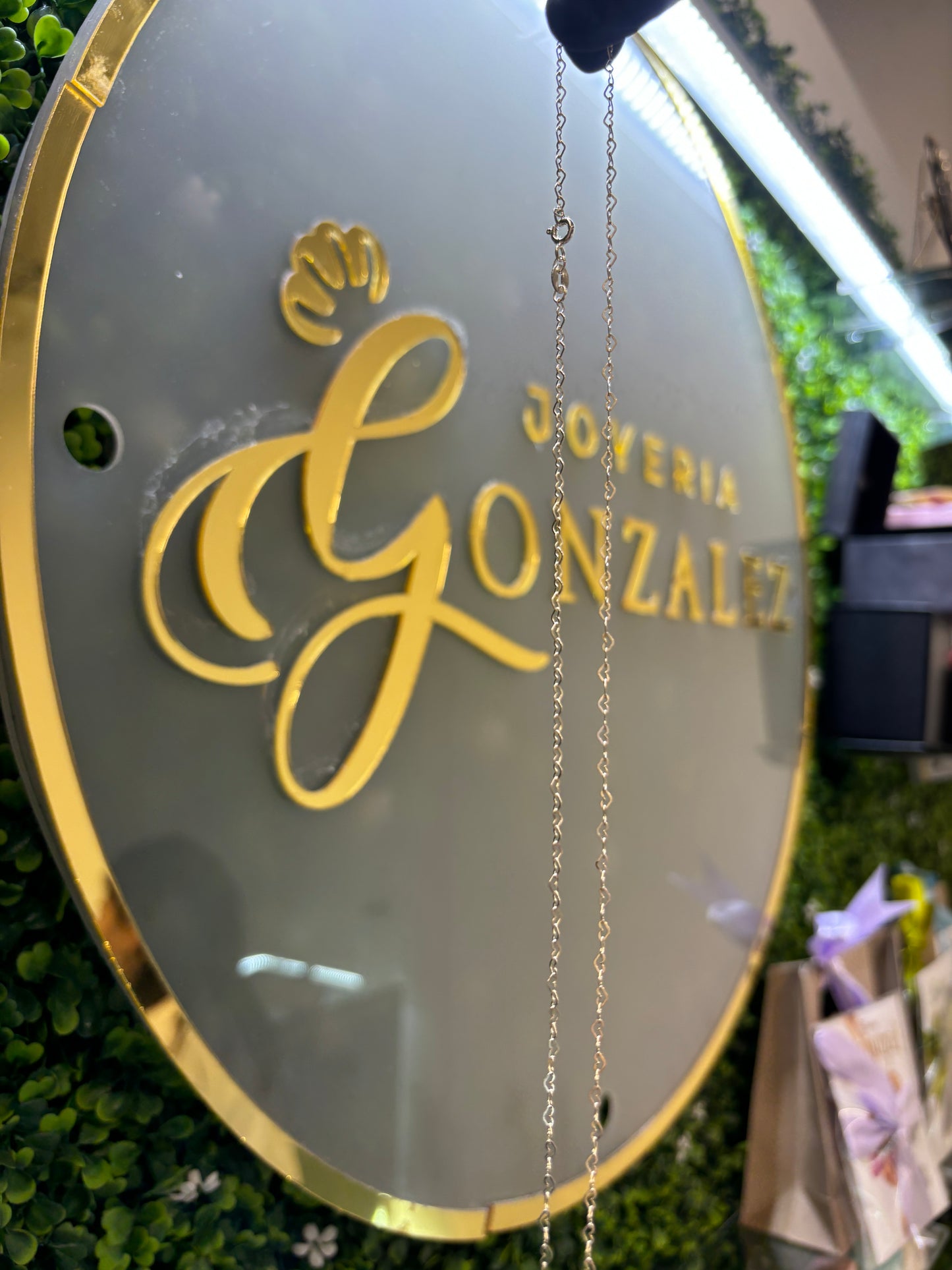 Cadena corazones plata
