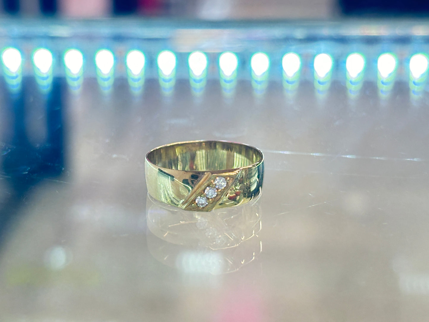 Argolla oro 10k lisa3zirc