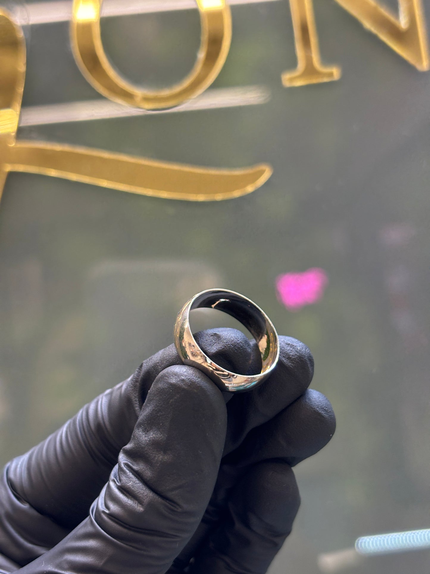 Argolla oro 10k lustre bco