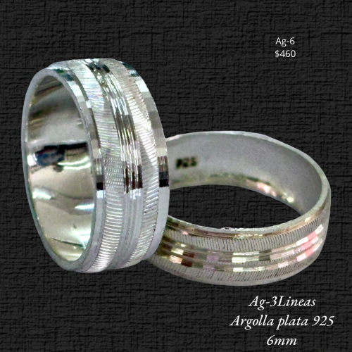 Argolla 3 líneas
