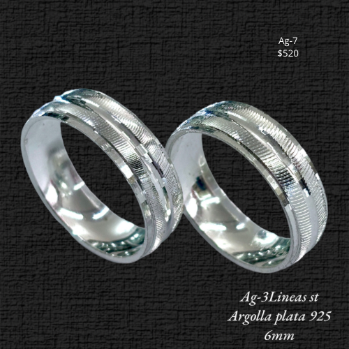 Argolla 3 líneas st