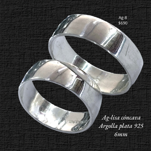 Argolla Lisa cóncava
