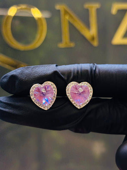 Arete corazón plata