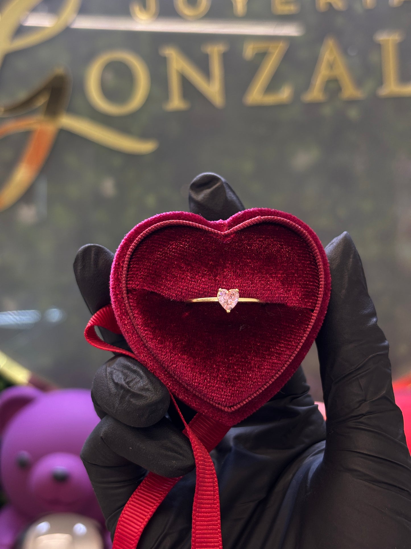 Anillo corazón oro 10k