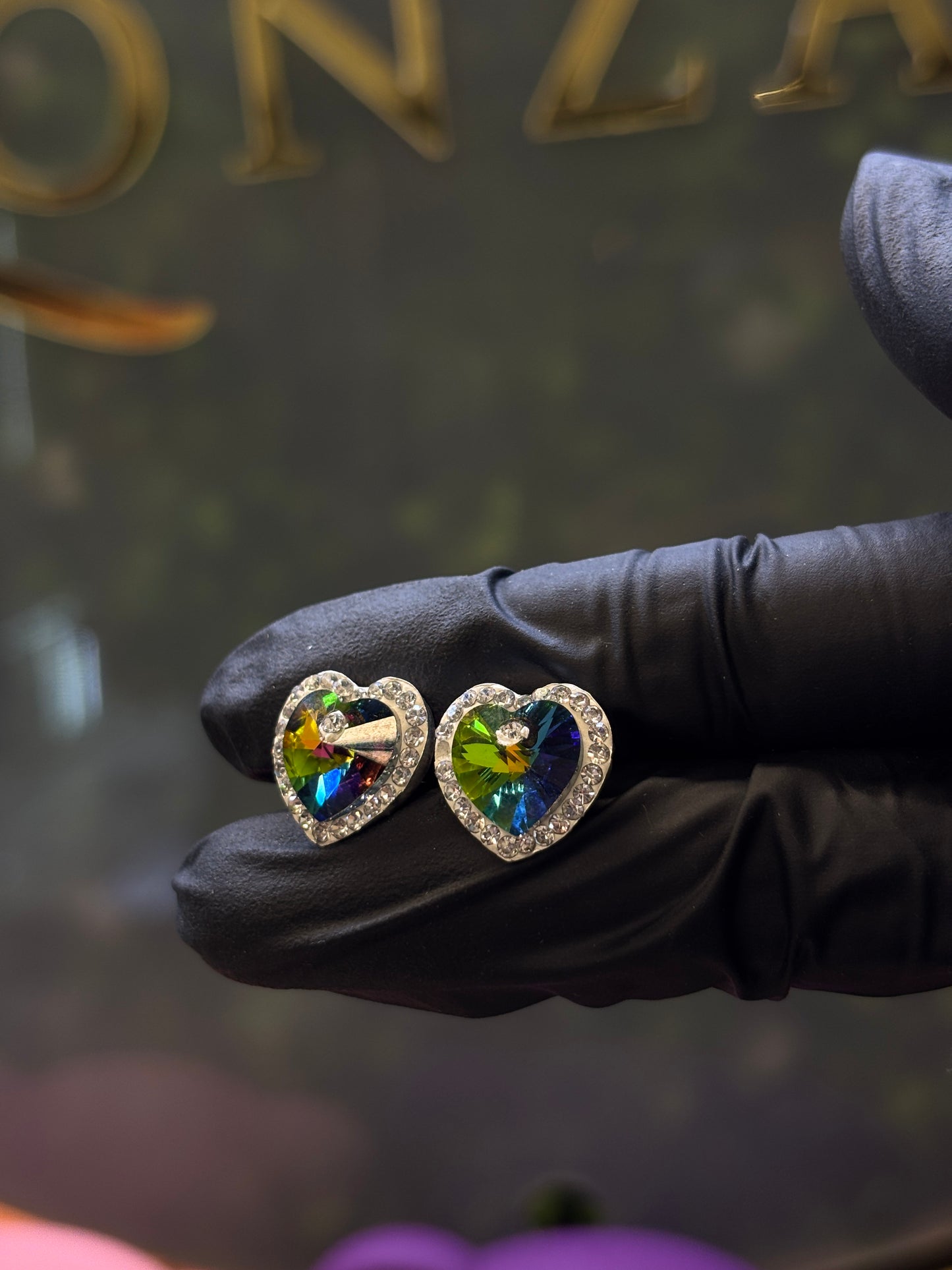 Arete corazón plata