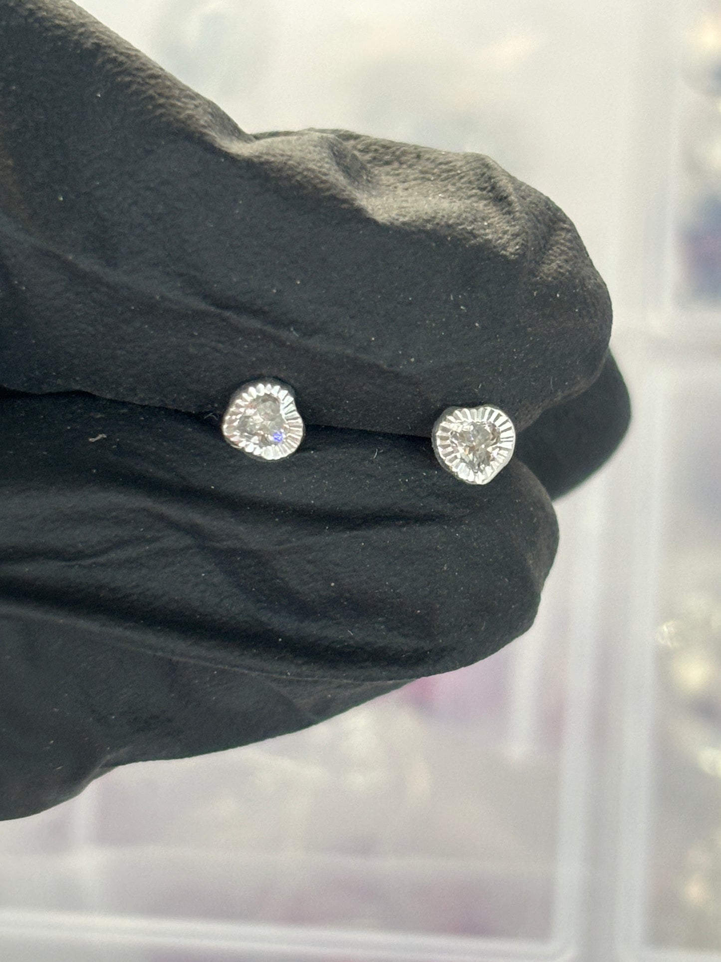 Broquel corazón plata